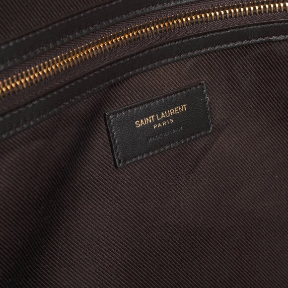 Saint Laurent Le Monogramme 72H Duffle Chestnut Cassandre Canvas & Leather Bag - Picture 13 of 16